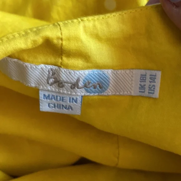 Boden Yellow Polka Dot Dress - Picture 3 of 3